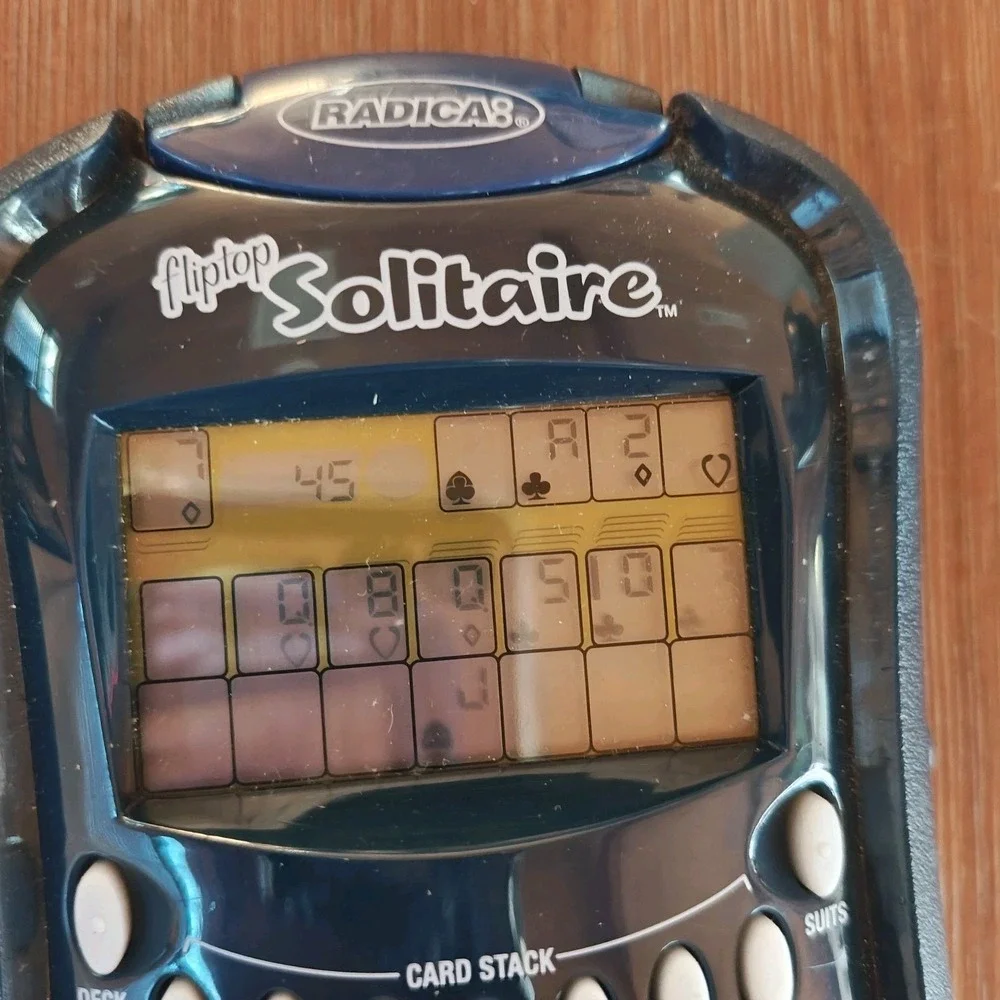2006‎ Radica FlipTop Solitaire Klondike Lighted Electronic Handheld Tested ZC3